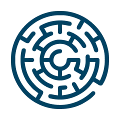 Maze Icon Blue