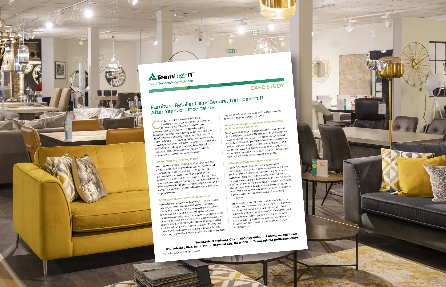 Furniture Retailer Gains Secure, Transparent IT After Years of Uncertainty